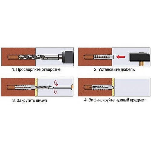 Как установить дюбель на слабой стене