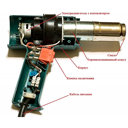 Устройство и работа строительного фена