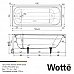 Чугунная ванна Wotte Line 160x70