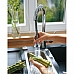 Смеситель для кухни с выдвижным душем Hansgrohe Metris 14821000