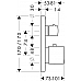 Термостат с запорным/переключающим вентилем Axor Citterio M 34725000