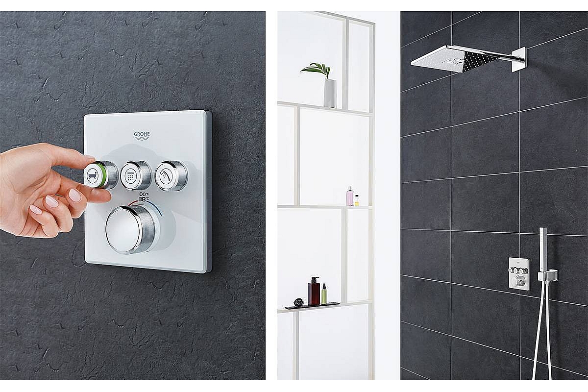 Встроенный душа grohe. Grohe Grohtherm SMARTCONTROL 34742000. Grohe Grohtherm SMARTCONTROL. Grohe встроенный термостат SMARTCONTROL. Grohe Grohtherm SMARTCONTROL 29121000.