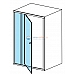 Душевая дверь двухэлементная Ravak Pivot PDOP2-110 (сатин+транспарент) 03GD0U00Z1