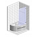 Шторка для ванны Ravak CVS1-80 L 7QL40U00Z1 (сатин + транспарент)