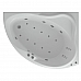 Ванна акриловая АКВАТЕК Альтаир 160 с гидромассажем Flat Chrome (пневмоуправление)
