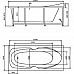 Ванна акриловая АКВАТЕК Европа 180х80 (без гидромассажа) EVR180-0000006