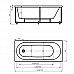 Ванна акриловая АКВАТЕК Оберон 160x70 с гидромассажем Standard (пневмоуправление)