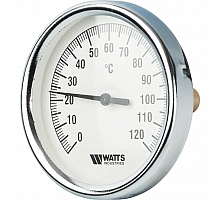 Watts  F+R801(T) 80/50 Термометр биметаллический  с погружной гильзой  80 мм, штуцер 50 мм.
