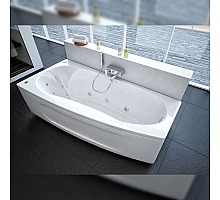Ванна акриловая АКВАТЕК Пандора 160х75 с гидромассажем Flat Chrome (пневмоуправление)