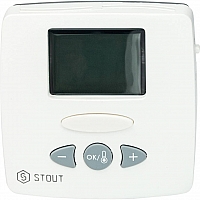 STOUT STE-0002 Термостат комнатный электронный WFHT-LCD. С выносным датчиком