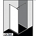 Стеклянная душевая перегородка KERMI WALK-IN GIA GX TWF h-1850 mm (800 mm)