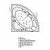 Ванна акриловая АКВАТЕК Поларис-1 140х140 с гидромассажем Koller (пневмоуправление)