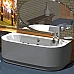 Ванна акриловая АКВАТЕК Морфей 190х90 с гидромассажем Flat Chrome (пневмоуправление)