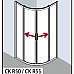 Душевой уголок Kermi Cada Xs 875-900/2000 1/4 круга, раздвижные двери с фиксированными панелями CKR5509020VPK