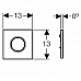 Пневматическая система управления для писсуара GEBERIT Sigma 01 (хром глянцевый) 116.011.21.5