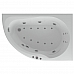 Ванна акриловая АКВАТЕК Вирго 150х100 с гидромассажем Flat Chrome (пневмоуправление)