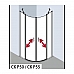 Душевой уголок Kermi Cada Xs 955-1010/2000 1/4 круга, маятниковые двери с фиксированными панелями CKP5010020VPK