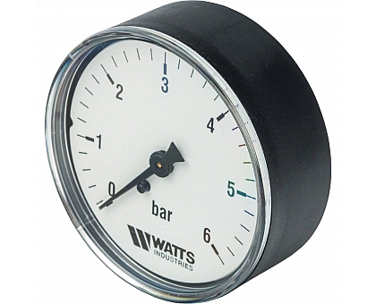 Watts  F+R100(MDA) 63/6 манометр аксиальный нр 1/4х 6 бар (63 мм)