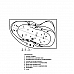 Ванна акриловая АКВАТЕК Вега 170х105 с гидромассажем Koller (пневмоуправление)
