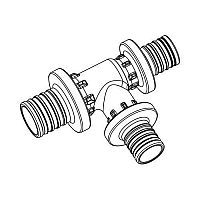 REHAU RAUTITAN Тройник с уменьшенным боковым и торцевым проходом 40-32-32 PX