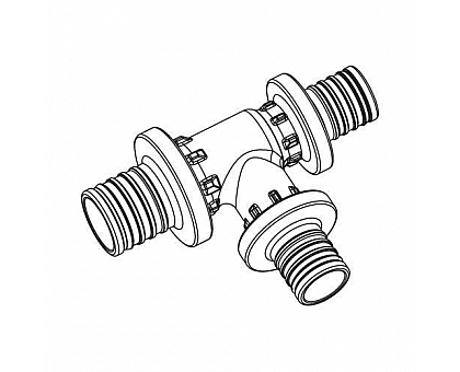 REHAU RAUTITAN Тройник с уменьшенным боковым и торцевым проходом 40-32-32 PX