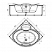Ванна акриловая АКВАТЕК Эпсилон 150х150 с гидромассажем Flat Bronze (пневмоуправление)