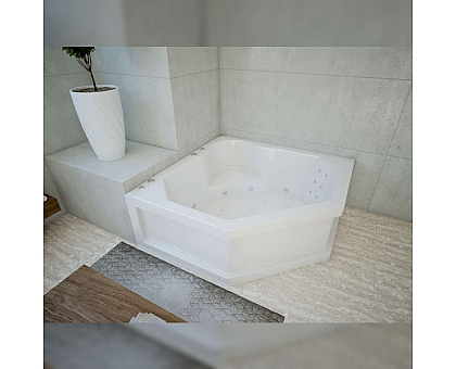 Ванна акриловая АКВАТЕК Лира 148x148 с гидромассажем Premium (пневмоуправление)