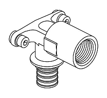 REHAU RAUTITAN Угольник настенный с длинным нарезным патрубком 20-R 1/2