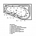 Ванна акриловая АКВАТЕК Медея 170х95 с гидромассажем Koller (электроуправление)