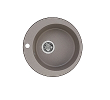 Мойка кухонная Акватон Иверия круглая 480мм серый шелк 1A711032IV250