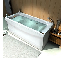 Ванна акриловая АКВАТЕК Альфа 150x70 с гидромассажем Flat Bronze (пневмоуправление)