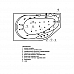 Ванна акриловая АКВАТЕК Таурус 170х100 с гидромассажем Koller (пневмоуправление)