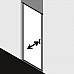 Душевая 1-створчатая маятниковая дверь с фиксированной панелью Kermi Cada Xs 760-810/2000 (правая) CK1WR08020VPK