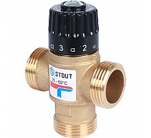 STOUT  Термостатический смесительный клапан для систем отопления и ГВС 1 резьба