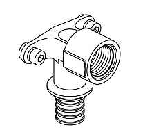 REHAU RAUTITAN Угольник настенный с коротким нарезным патрубком  16-Rp 1/2