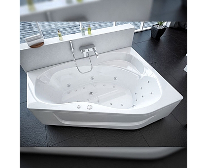 Ванна акриловая АКВАТЕК Медея 170х95 с гидромассажем Flat Chrome (пневмоуправление)