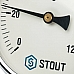 STOUT SIM-0001 Термометр биметаллический с погружной гильзой. Корпус Dn 100 мм, гильза 50 мм 1/2, 0...120°С