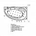 Ванна акриловая АКВАТЕК Бетта 160х97 с гидромассажем Standard (электроуправление)