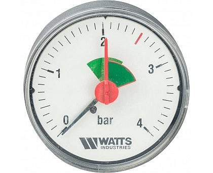 Watts  F+R101(MHA) 63/4x3/8 Манометр аксиальный  63мм, 0-4 бар
