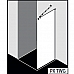 Стеклянная душевая перегородка KERMI WALK-IN PASA PX TWF/G (1000 mm)