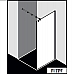 Стеклянная душевая перегородка KERMI WALK-IN FILIA FI TPF/G (1200 mm)
