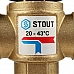 STOUT  Насосно-смесительный узел с термостатическим клапаном 20-43°C, с насосом UPSO