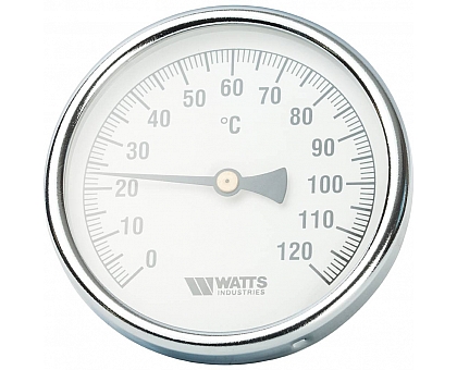 Watts  F+R801(T) 100/75 Термометр биметаллический  с погружной гильзой  100 мм