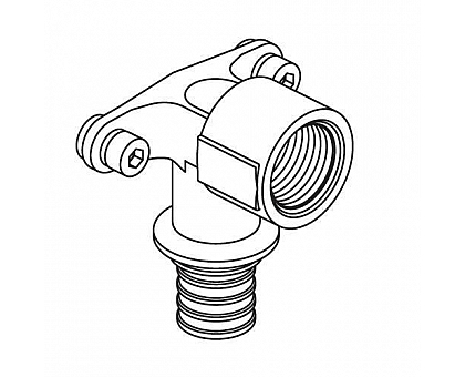 REHAU RAUTITAN Угольник настенный с коротким нарезным патрубком 25-Rp 3/4