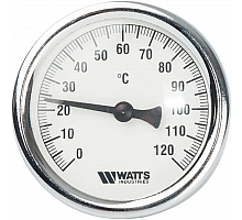 Watts  F+R801(T) 63/75 Термометр биметаллический  с погружной гильзой  63 мм, штуцер 75 мм