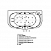 Ванна акриловая АКВАТЕК Мелисса 180х95 с гидромассажем Koller (электроуправление)