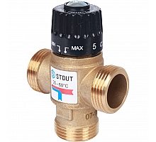 STOUT  Термостатический смесительный клапан для ситем отопления и ГВС 1 резьба