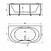 Ванна акриловая АКВАТЕК Мелисса 180х95 (без гидромассажа) MEL180-0000031