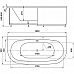 Ванна акриловая АКВАТЕК Морфей 190х90 с гидромассажем Koller (пневмоуправление)