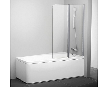 Шторка для ванны Ravak 10° 10CVS2-100 R (блестящий + транспарент) 7QRA0C03Z1